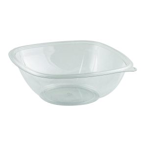 Crystal Classics CPS848C - 8" Square Bowl 48 oz RPET Clear Salad Bowl Base