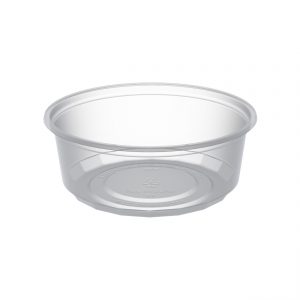 MicroLite D08CR - 4.5" Round Container 8 oz Microwavable Clear Polypropylene Deli Cup