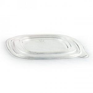 Crystal Classics CPS8CF - 8" Square Bowl Lid RPET Clear Flat Bowl Lid, Fits CP832 , CPS832C,CPS848, CPS848C