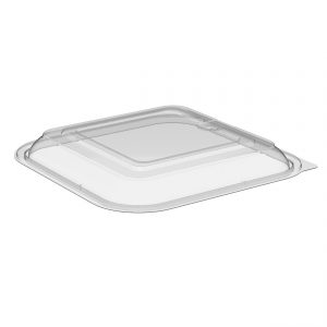 Culinary Squares CS85LH1 - 8" Square Lid Microwavable One Compartment Clear Anti-Fog Polypropylene, Fits CS85321, CS8532