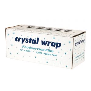 Crystal Wrap CW123 - 12" x 3,000' Roll Cling Film Cutter Box