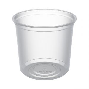 MicroLite D24CR - 4.5" Round Container 24 oz Microwavable Polypropylene Clear Deli Cup