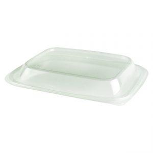 MicroRaves LC600 - 7" x 6" Rectangle RPET Lid Clear Cold Anti-Fog Fits M612, M616, M620
